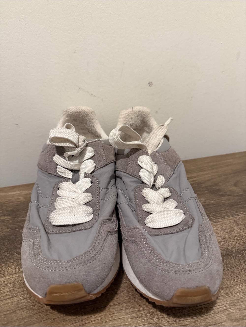 Zara Gray and White Women's Sneakers
